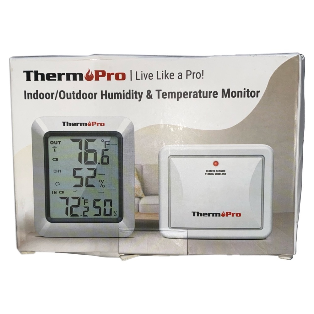 ThermoPro TP60B Indoor/Outdoor Humidity & Temperature Monitor Wireless Sensor
